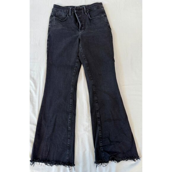 Good American Good Legs Mid-Rise Crop Bootcut Jeans - 29/8 - Picture 7 of 11